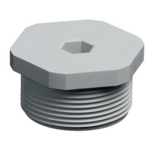 Шестигранна пластикова заглушка EVSGS 12 RAL 7035 розмір M12x1,5