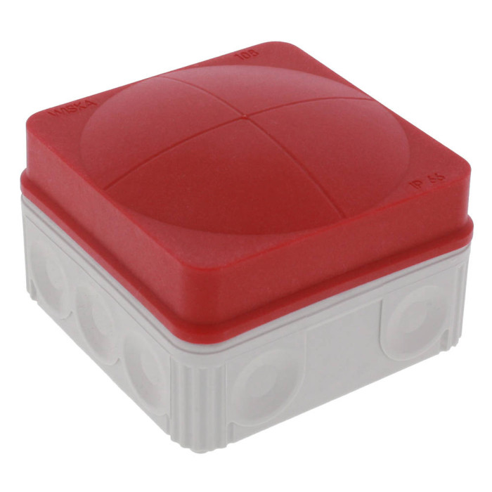 Розподільна коробка COMBI 108 LG RD 76x76x51мм, RAL 7035, кришка RAL 3000