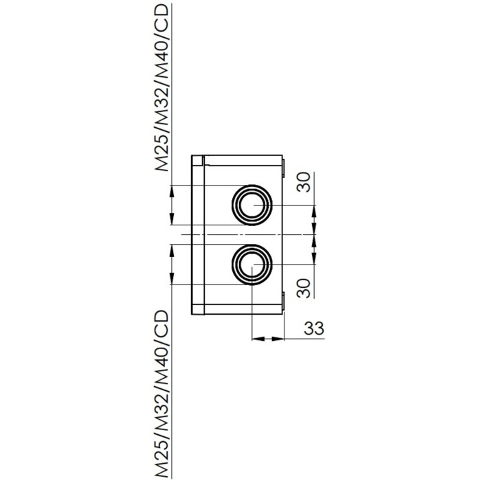 Розподільна коробка COMBI 1610/3 WH 200x160x94мм, polycarbonate, RAL 9001, включно з клемною колодкою