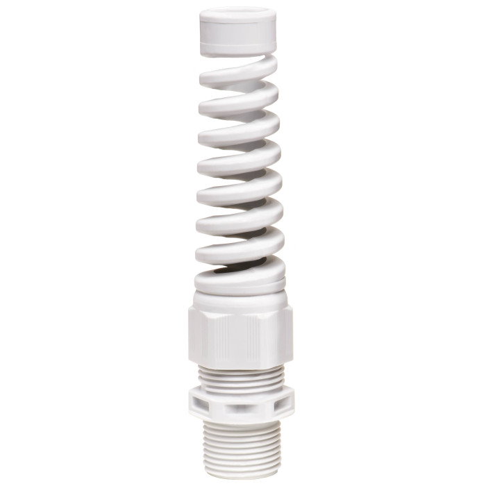 Кабельний ввід з поліаміду ESKVS-L з захистом від перегину подовжений M25x1,5 RAL 7035