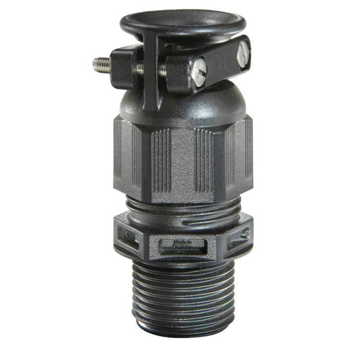 Кабельний ввід з поліаміду ESKVZ-L з захистом від натяжіння подовжений M25x1,5 RAL 9005