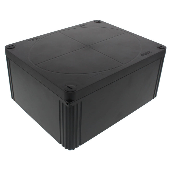 Розподільна коробка COMBI 1610/3 PL BK 200x160x94мм, polycarbonate, RAL 9005, включно з клемною колодкою