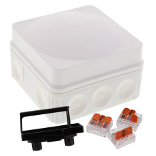 Розподільна коробка COMBI 108 WH / 3-221-413 76x76x51мм, RAL 9001, включно з клемною колодкою WAGO