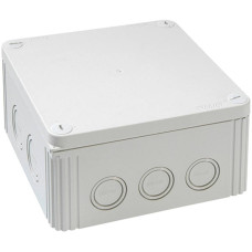 Розподільна коробка COMBI IND 1010 LG 140x140x72мм, RAL 7035, плоска кришка