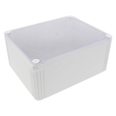 Розподільна коробка COMBI 1610 PL LG DK 200x160x94мм, polycarbonate, RAL 7035, прозора кришка