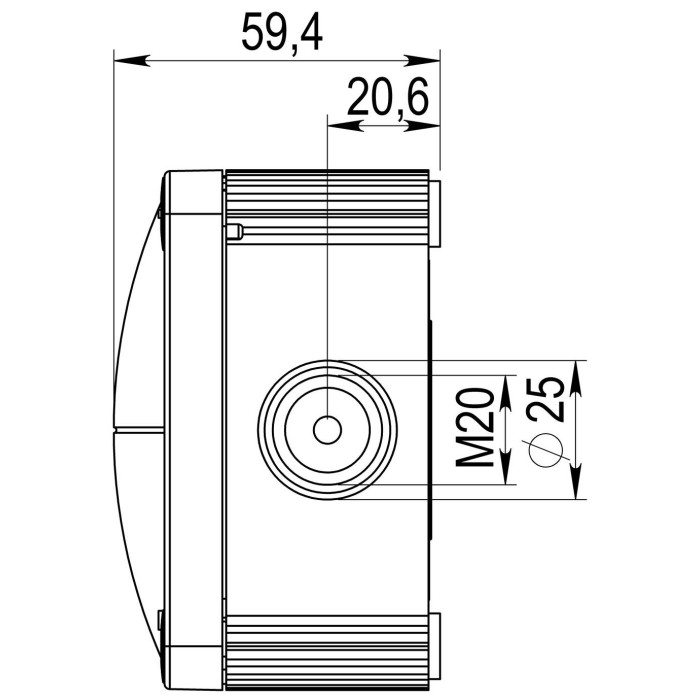 Розподільна коробка COMBI 407 WH / 3-221-413 95x95x60мм, RAL 9001, включно з клемною колодкою WAGO