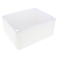 Розподільна коробка COMBI 1610 PL WH DK 200x160x94мм, polycarbonate, RAL 9001, прозора кришка