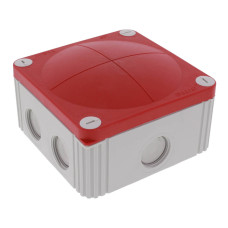 Розподільна коробка COMBI 607 LG RD 110x110x66мм, RAL 7035, кришка RAL 3000