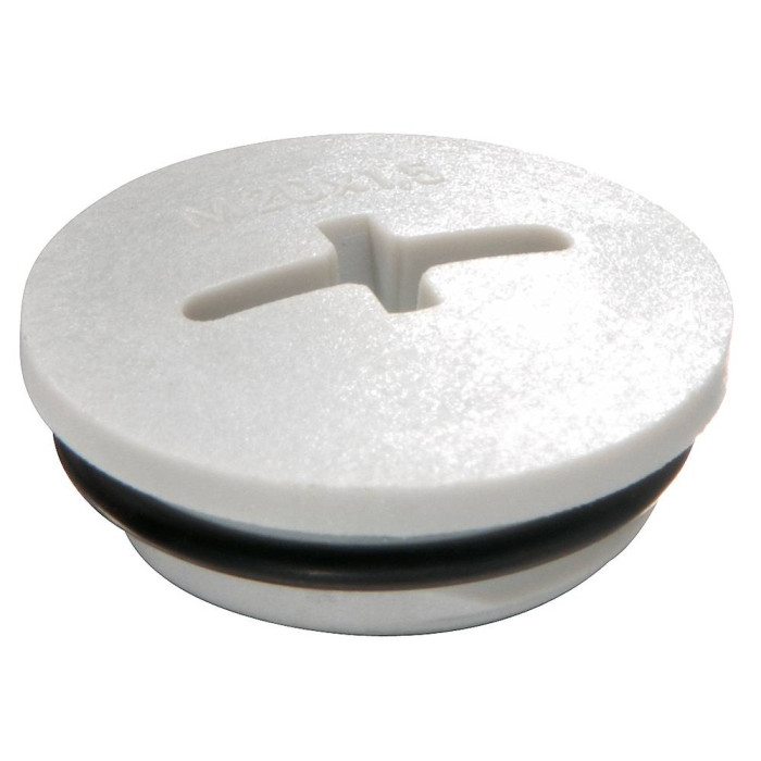 Пластиковий стопорний гвинт з ущільнувальним кільцем EVSG-ORD 16 RAL 7035 розмір M16x1,5