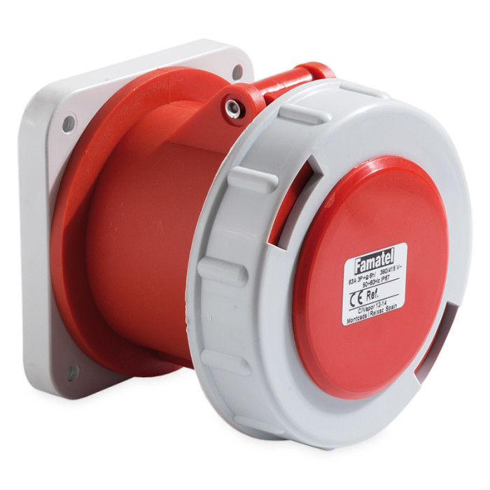 24375 Розетка врізна пряма 5x63A 6h IP67